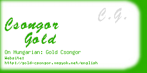 csongor gold business card